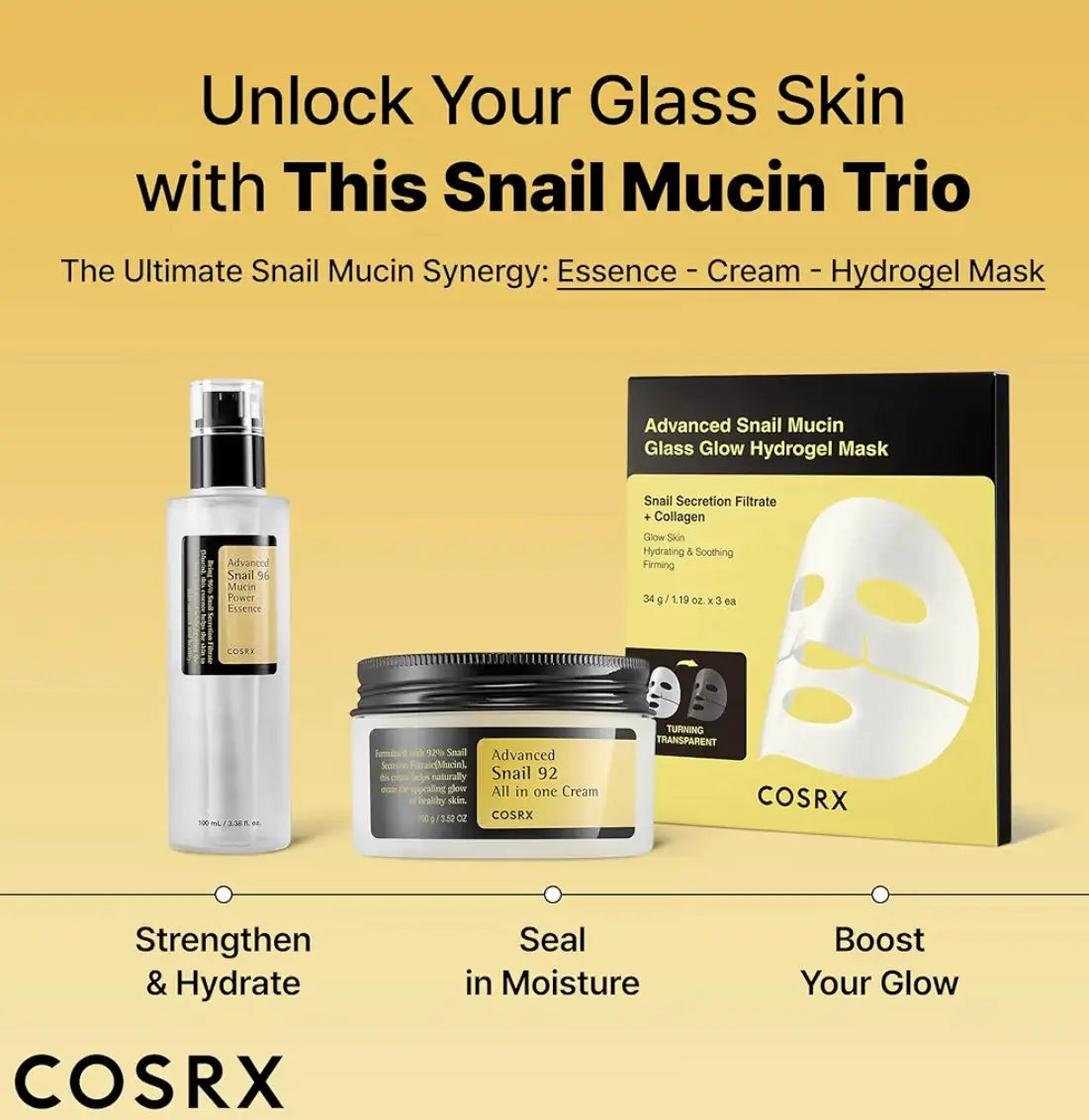 COSRX Advanced Snail 96 Mucin Power Essence 100ml | Snail Secretion Filtrate 96% | Skin Repair Serum | CPNP Registered, Korean Skin Care, Cruelty Free, Paraben Free, Alcohol Free Littlegiftscompany