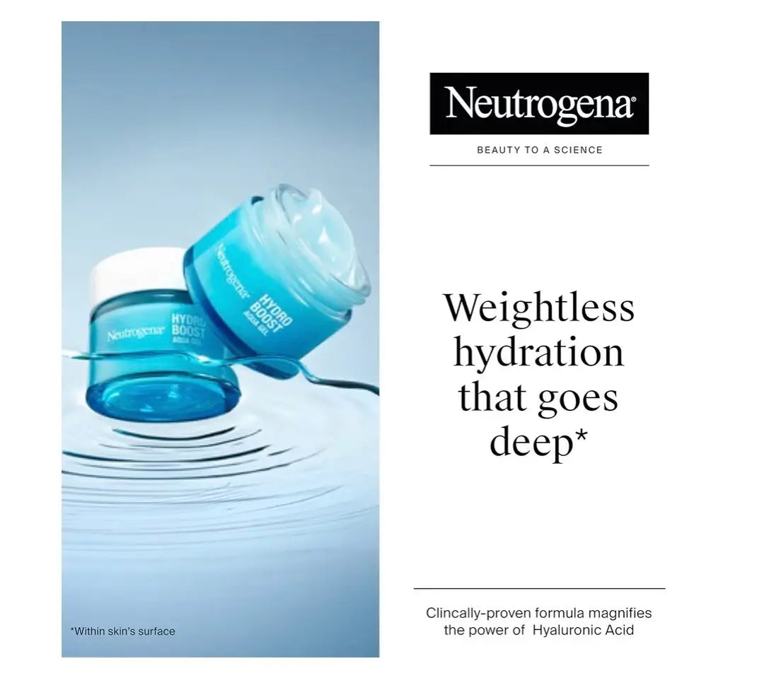 Neutrogena Hydro Boost Water Gel (1x 50ml), Oil-Free Face Cream with Hyaluronic Acid, Amino Acids and Electrolytes, Lightweight Face Care with 72 Hour Hydration, For Acne-Prone and Sensitive Skin Littlegiftscompany