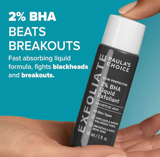 Paula's Choice SKIN PERFECTING 2% BHA Liquid Exfoliant - Face
Exfoliating Peel Fights Blackheads & Enlarged Pores - for a Healthy Glow - with Salicylic Acid - Combination & Oily Skin - 30 ml
