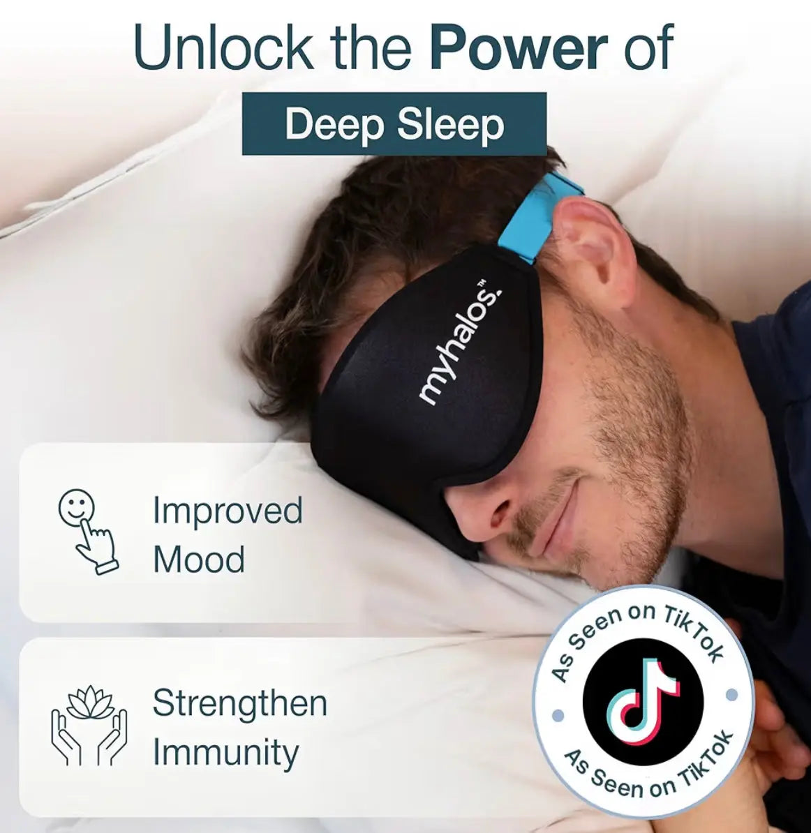 Blackout Sleep Masks for Men & Women| Zero Eye Pressure Eye Mask for Sleeping -Our Halo Sleep Mask Includes a Storage Pouch- Black Eye Mask for Travel or Blindfold Littlegiftscompany